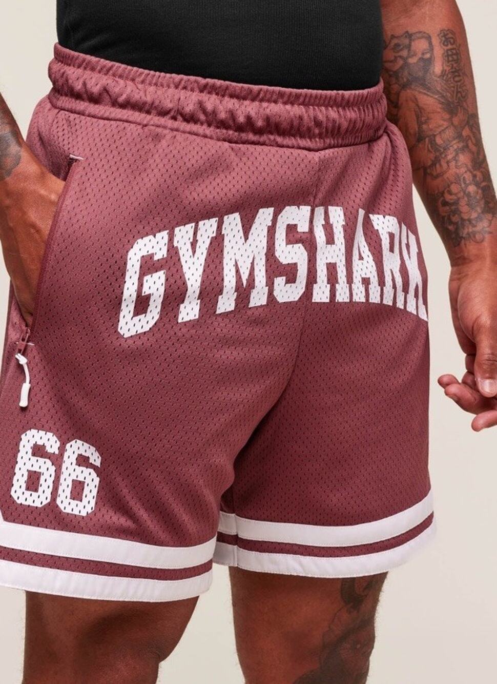 Gymshark Campus Mesh Shorts - Washed Berry Pink XS NEW